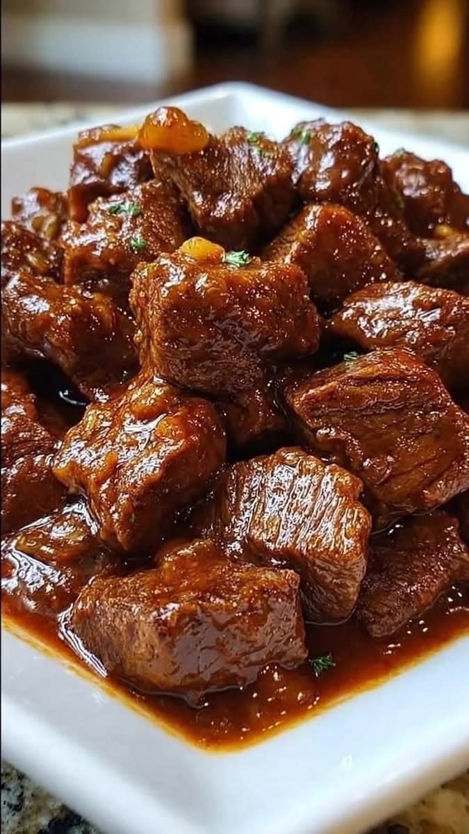 Peppered Beef + Fried Plantains + Zobo