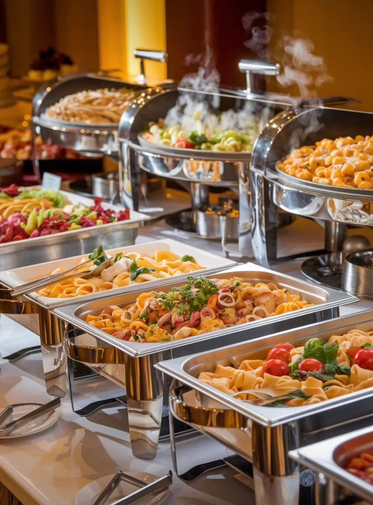 Fresh food served at an African Restaurant Estonia buffet